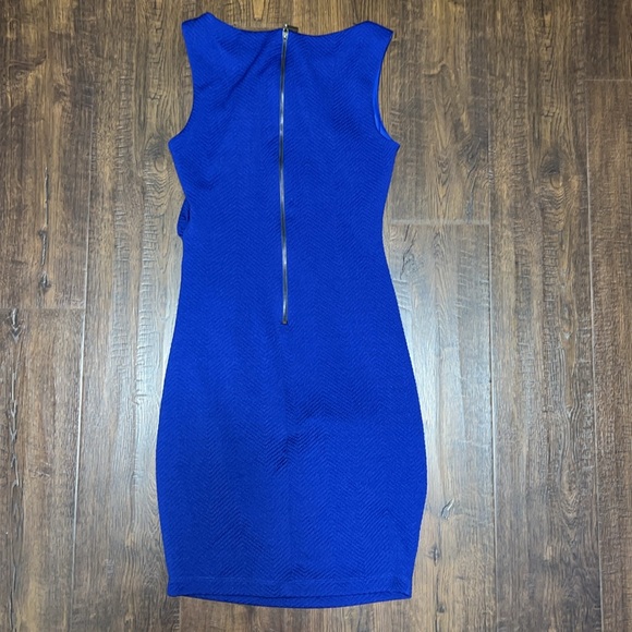 Bisou Bisou Suze 2 Vibrant Blue Bodycon Dress - Picture 2 of 4